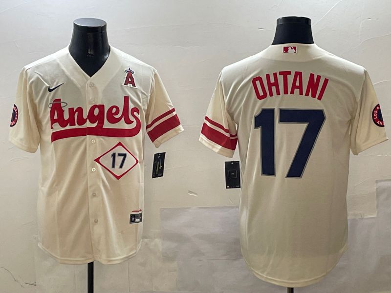 Men Los Angeles Angels #17 Ohtani Cream City Edition 2025 Nike MLB Jersey style 2->los angeles angels->MLB Jersey